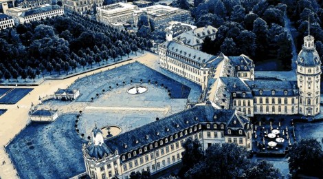 Schloss Karlsruhe Luftbildaufnahme / Vogelperpektive