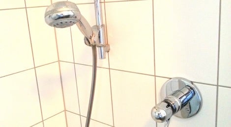 Badezimmer: Duschkopf in der Dusche