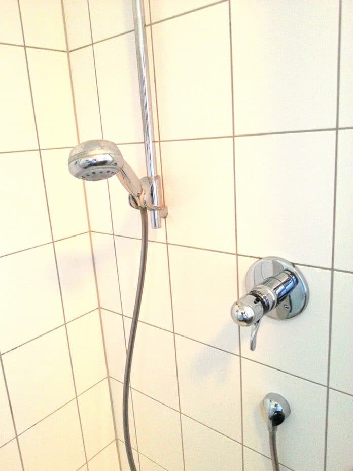 Badezimmer: Duschkopf in der Dusche